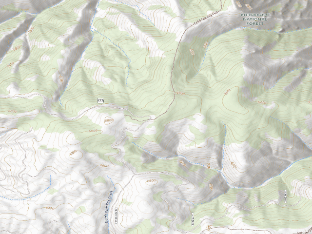 USGS topographic map of USFS dispersed camp — MT #570