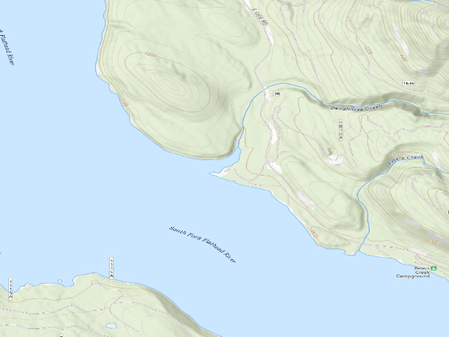 USGS topographic map of USFS dispersed camp — MT #576