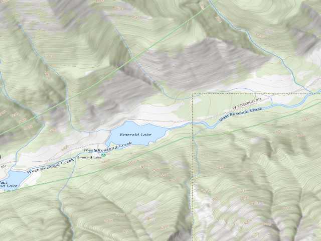 USGS topographic map of USFS dispersed camp — MT #578