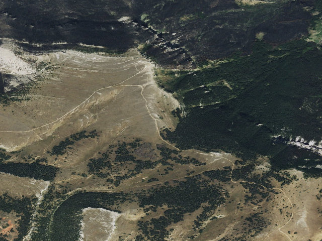 Aerial image of USFS dispersed camp — MT #579