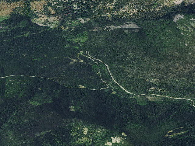 Aerial image of USFS dispersed camp — MT #58
