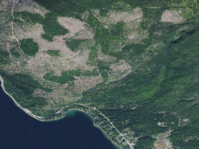 Aerial image of USFS dispersed camp — MT #582