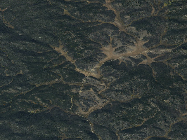 Aerial image of USFS dispersed camp — MT #584