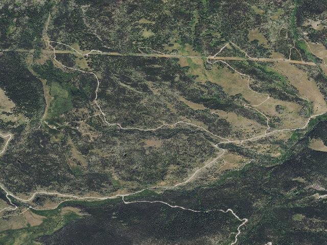Aerial image of USFS dispersed camp — MT #586