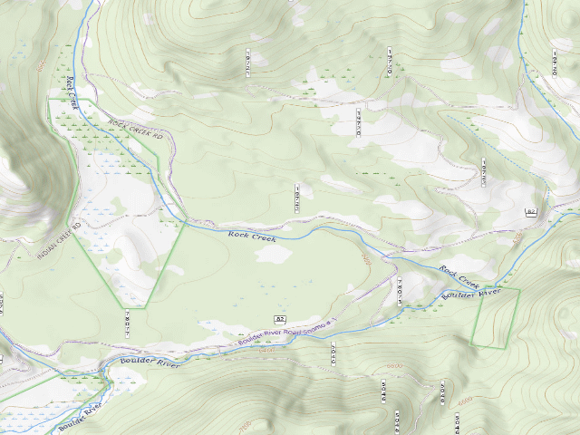 USGS topographic map of USFS dispersed camp — MT #586