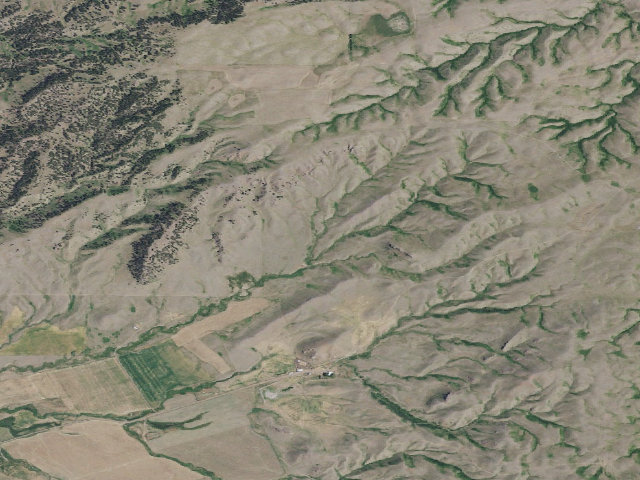Aerial image of USFS dispersed camp — MT #587