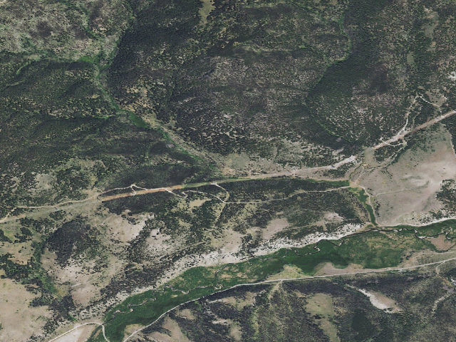 Aerial image of USFS dispersed camp — MT #589