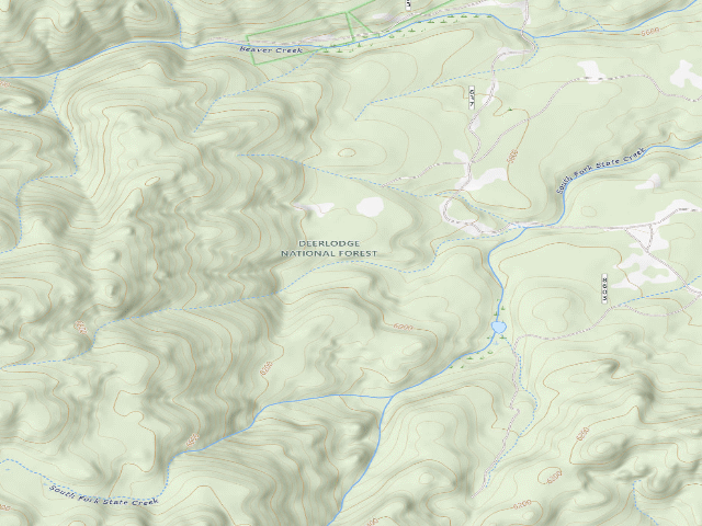 USGS topographic map of USFS dispersed camp — MT #59