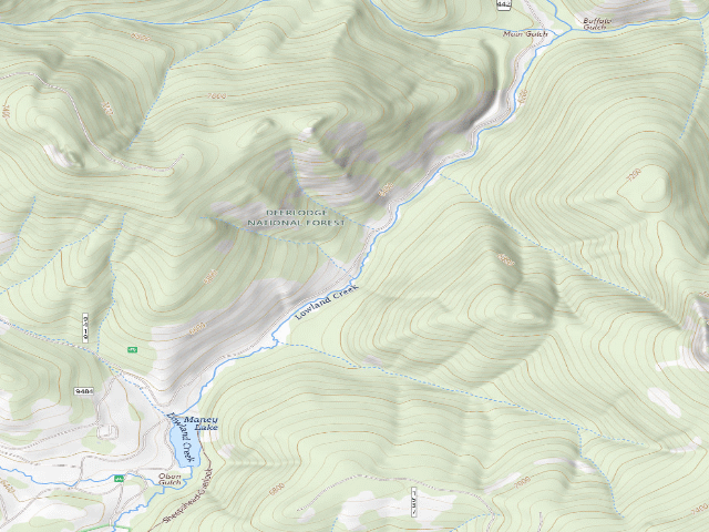 USGS topographic map of USFS dispersed camp — MT #592