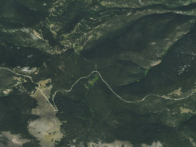 Aerial image of USFS dispersed camp — MT #594