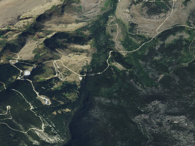 Aerial image of USFS dispersed camp — MT #595