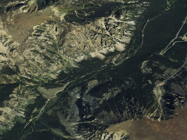 Aerial image of USFS dispersed camp — MT #597