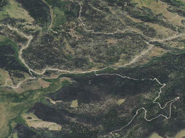 Aerial image of USFS dispersed camp — MT #600