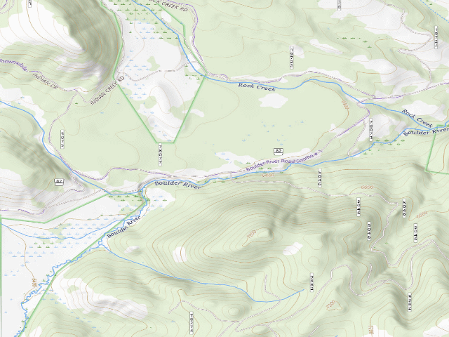 USGS topographic map of USFS dispersed camp — MT #600