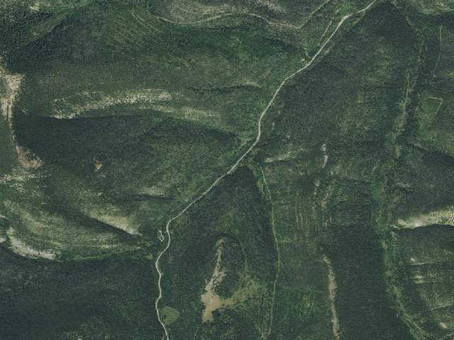 Aerial image of USFS dispersed camp — MT #601