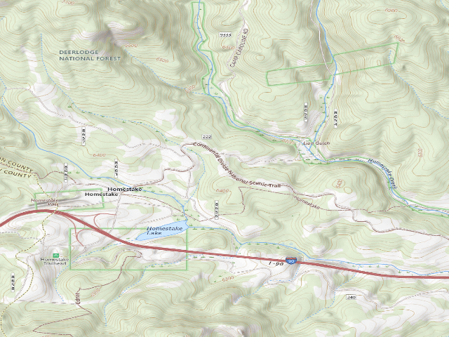 USGS topographic map of USFS dispersed camp — MT #602