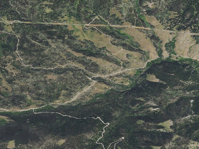 Aerial image of USFS dispersed camp — MT #603