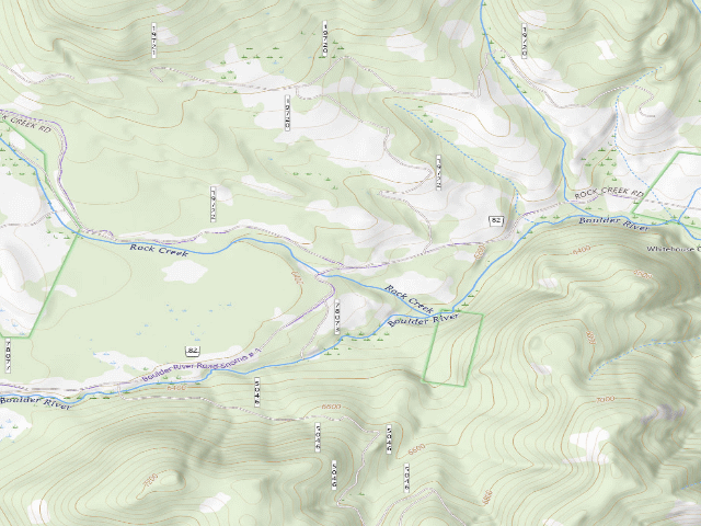 USGS topographic map of USFS dispersed camp — MT #603