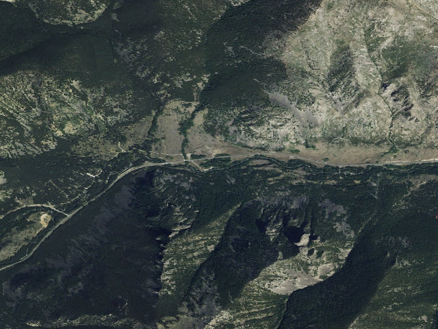 Aerial image of USFS dispersed camp — MT #604
