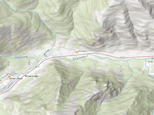 USGS topographic map of USFS dispersed camp — MT #604