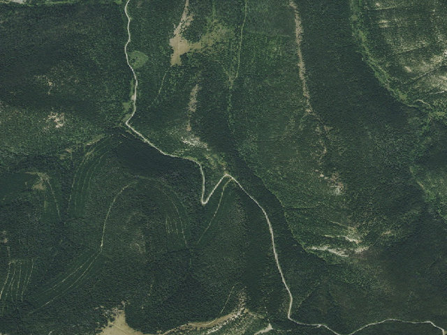 Aerial image of USFS dispersed camp — MT #607