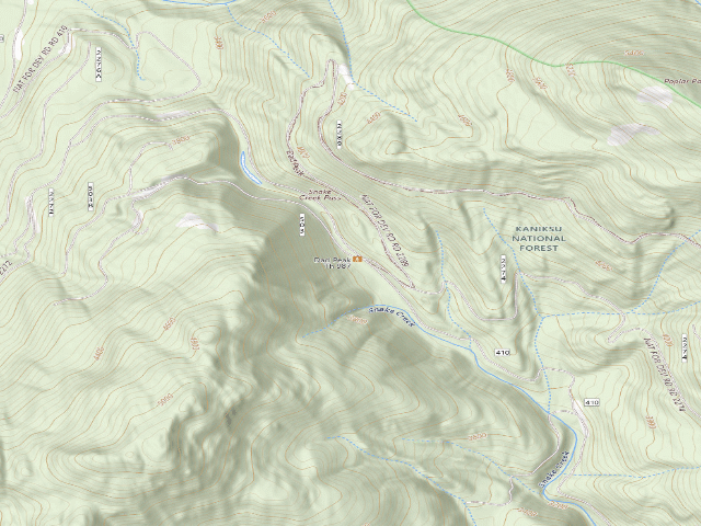 USGS topographic map of USFS dispersed camp — MT #609