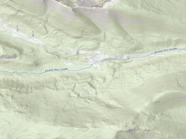 USGS topographic map of USFS dispersed camp — MT #61