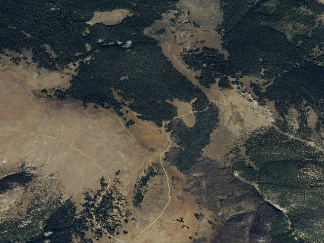 Aerial image of USFS dispersed camp — MT #610