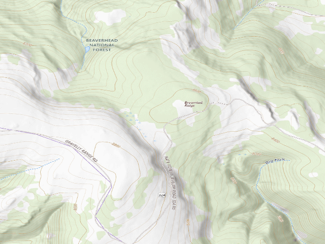 USGS topographic map of USFS dispersed camp — MT #610