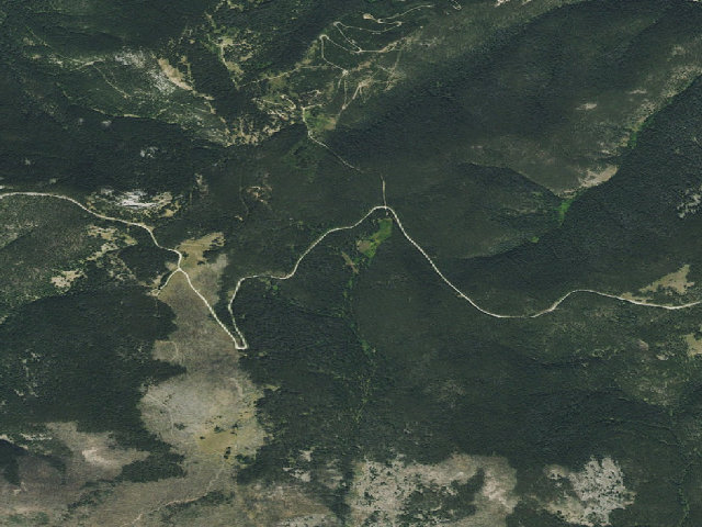 Aerial image of USFS dispersed camp — MT #612