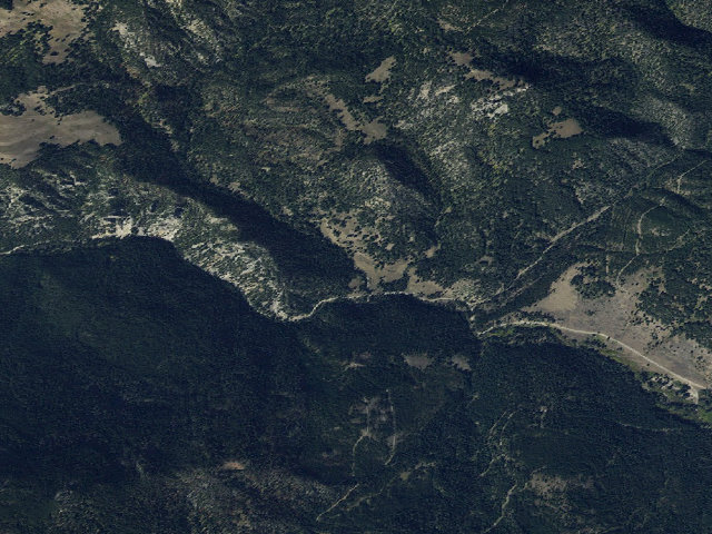Aerial image of USFS dispersed camp — MT #615