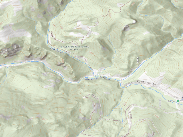 USGS topographic map of USFS dispersed camp — MT #615