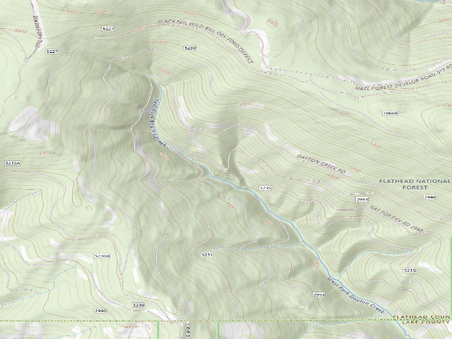 USGS topographic map of USFS dispersed camp — MT #616