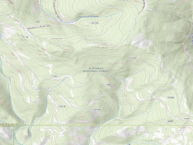 USGS topographic map of USFS dispersed camp — MT #617