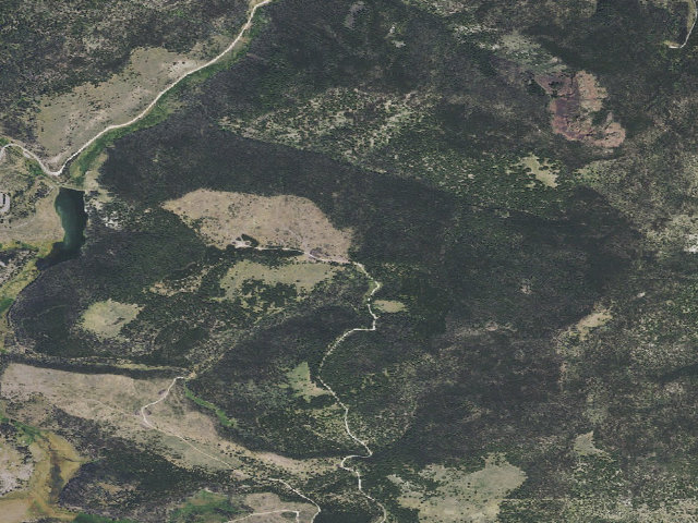 Aerial image of USFS dispersed camp — MT #618