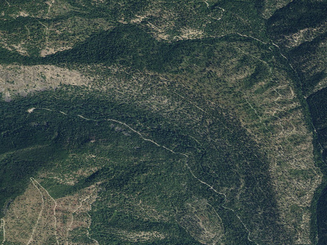Aerial image of USFS dispersed camp — MT #622