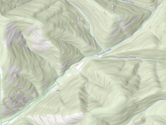 USGS topographic map of USFS dispersed camp — MT #625