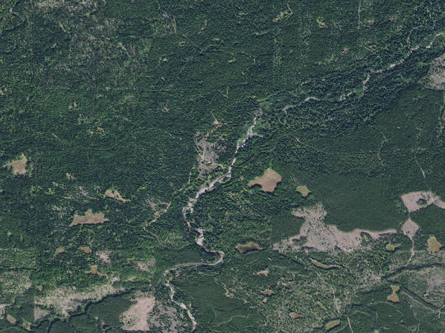 Aerial image of USFS dispersed camp — MT #626