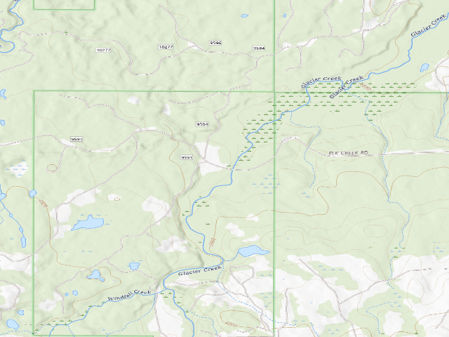 USGS topographic map of USFS dispersed camp — MT #626