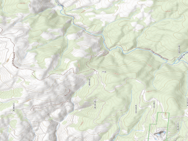 USGS topographic map of USFS dispersed camp — MT #627