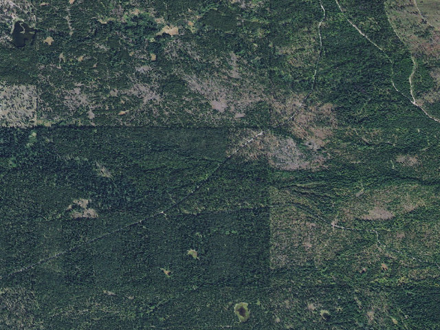 Aerial image of USFS dispersed camp — MT #628