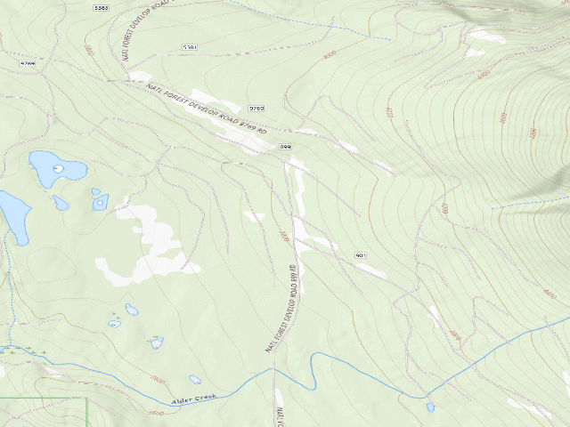 USGS topographic map of USFS dispersed camp — MT #630
