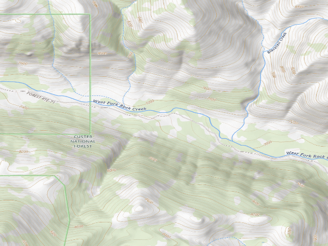 USGS topographic map of USFS dispersed camp — MT #633