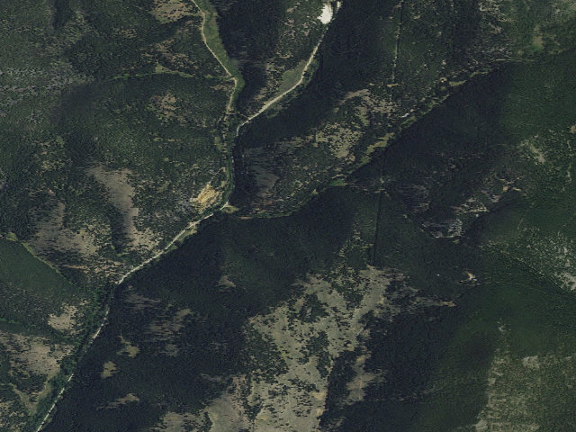 Aerial image of USFS dispersed camp — MT #637