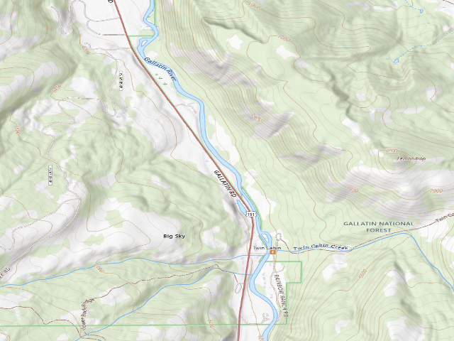 USGS topographic map of USFS dispersed camp — MT #639