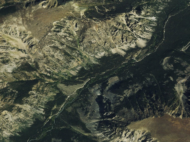 Aerial image of USFS dispersed camp — MT #64