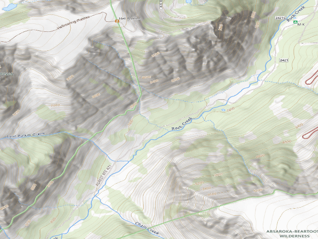 USGS topographic map of USFS dispersed camp — MT #64
