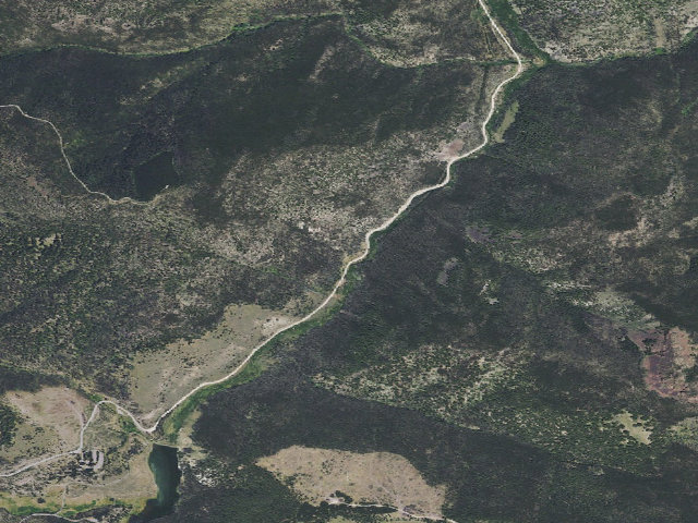 Aerial image of USFS dispersed camp — MT #640