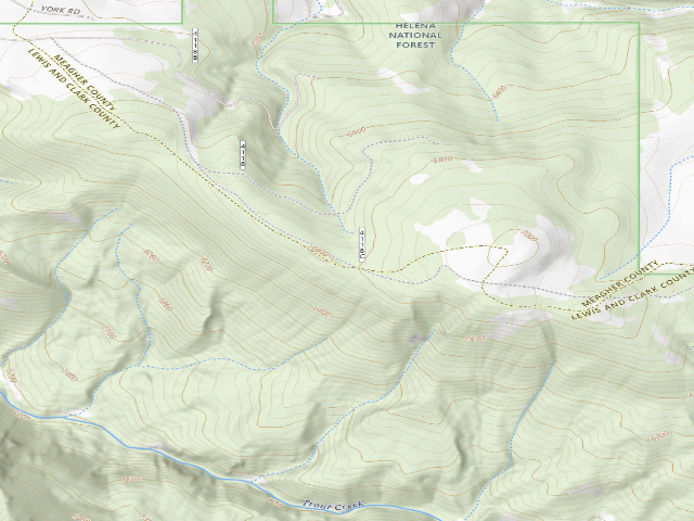 USGS topographic map of USFS dispersed camp — MT #641