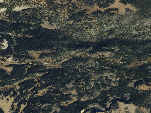 Aerial image of USFS dispersed camp — MT #642